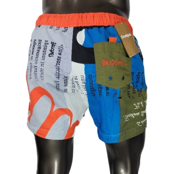 -Desigual Banador David Swintrunk - With cripti Print, 2 back pockets one back - Picture 4 of 4